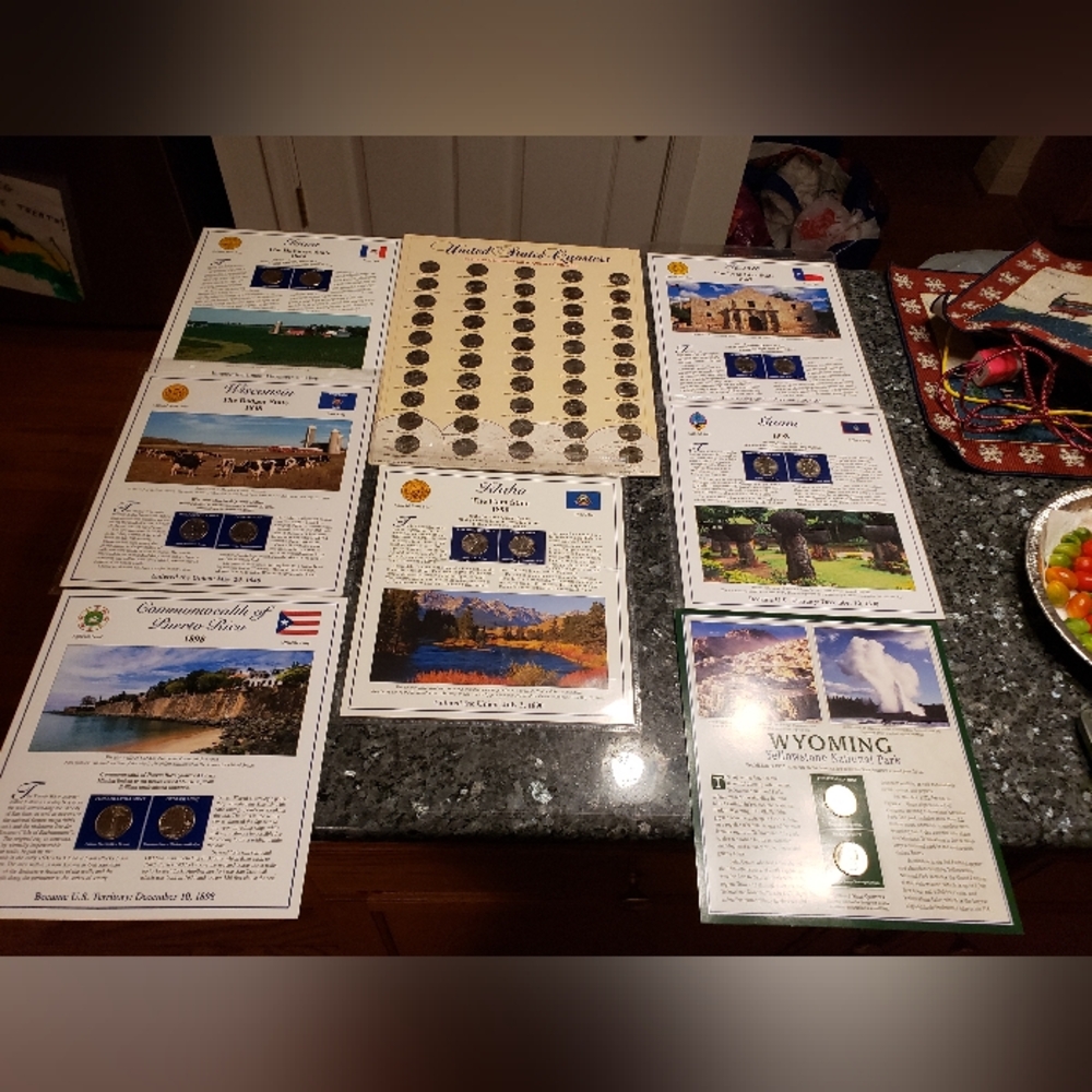 United States Quarters 50 States Commemorative Quarter Collection & 7 issued